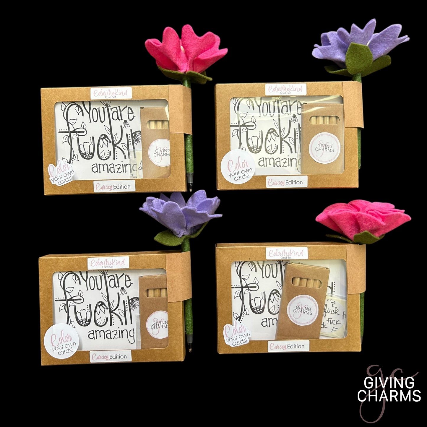 Color Me Kind & Cursey Cards
