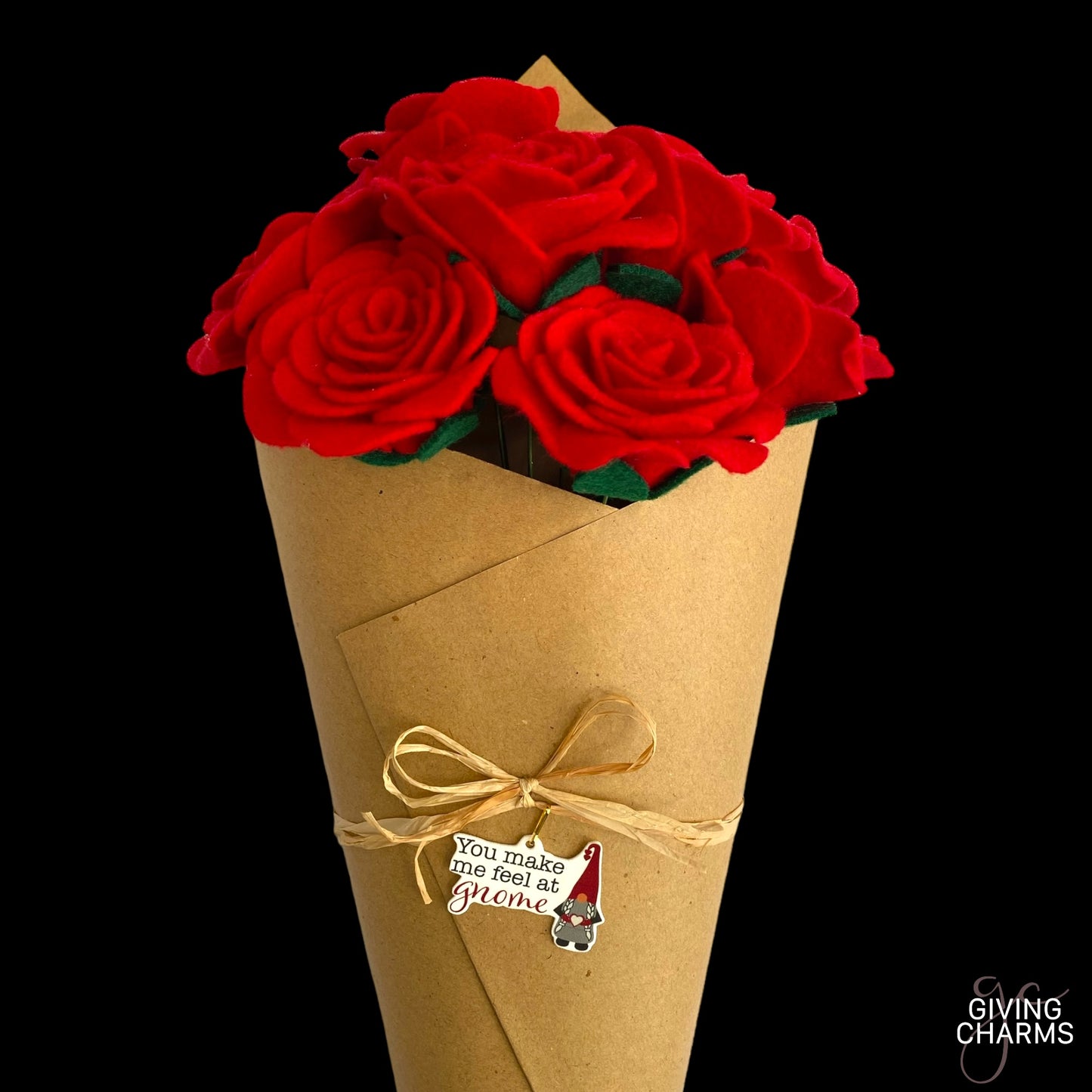 One Dozen Roses Bouquet - Red, Pink, Ivory