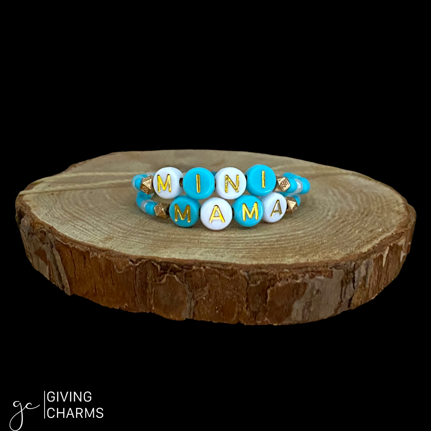 MAMA & MINI Matching Adjustable Letter Bead Bracelets