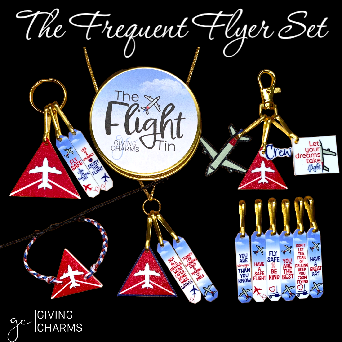 Triplane Charm Strings Bracelet | Delta Inspired