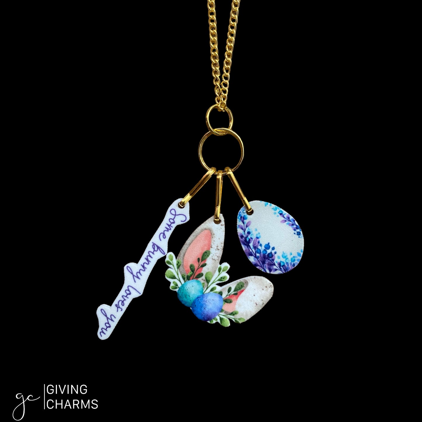 Some BUNNY Loves You | Necklace - Blue/Purple