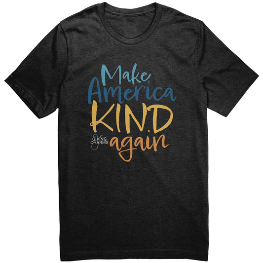 Make America KIND Again - Unisex Black Heather T-Shirt