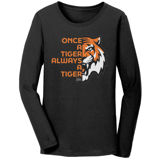 Once a Tiger Always a Tiger - Black Women's Long-Sleeve Shirt