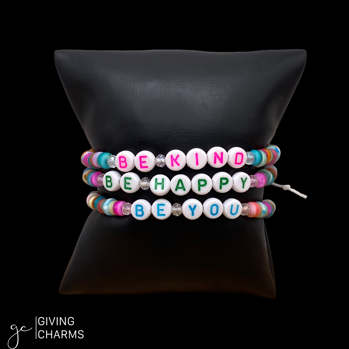 Rainbow Letter Bead Bracelet