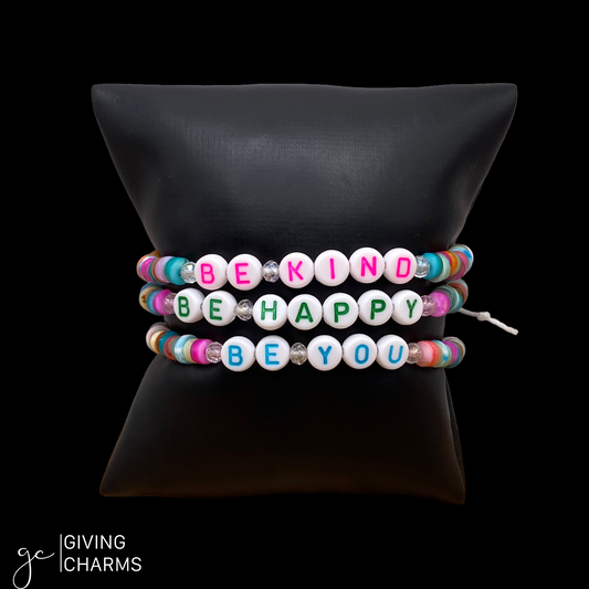 Rainbow Letter Bead Bracelet