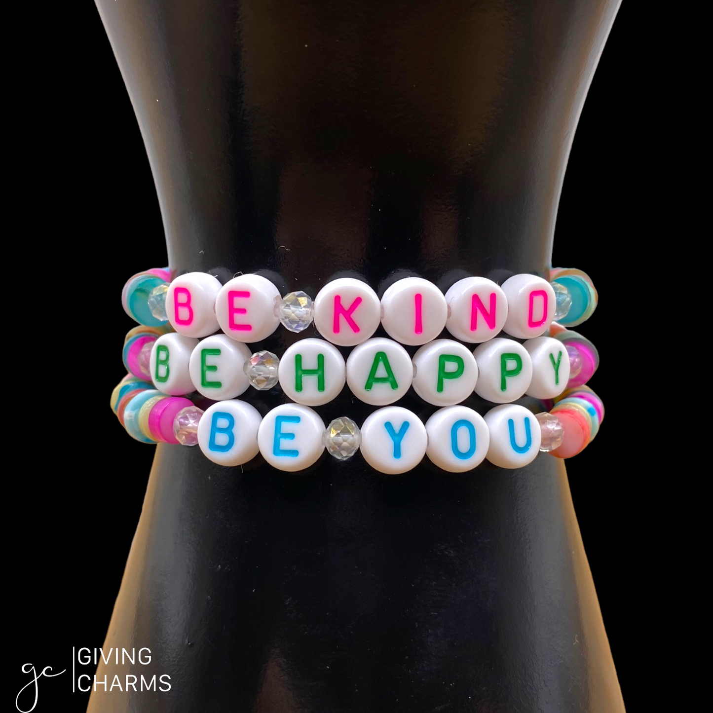 Rainbow Letter Bead Bracelet