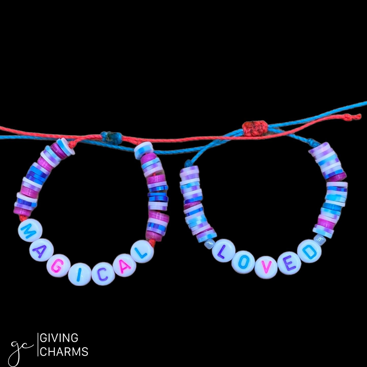 Rainbow Letter Bead Bracelet