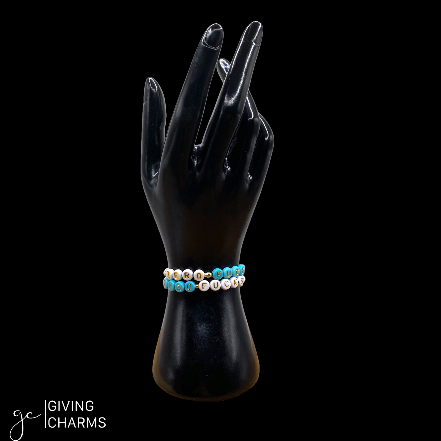Zero Fucks | Letter Bead Bracelet