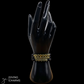 Gold & Black Letter Bead Bracelet