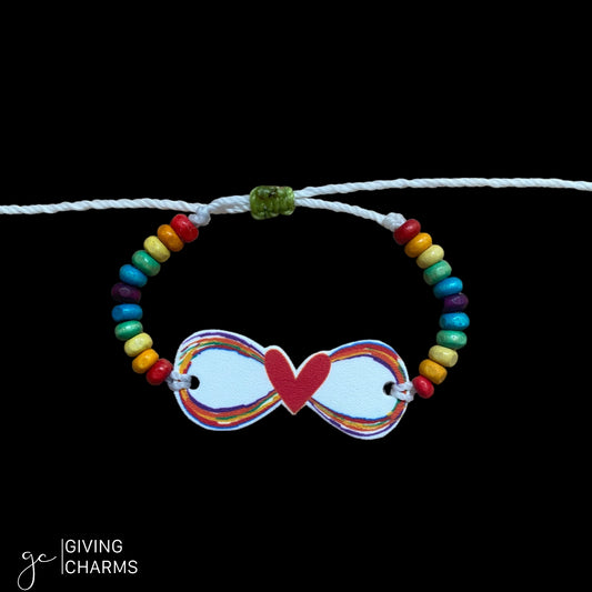 Autism | Adjustable Beaded Charm Bracelet