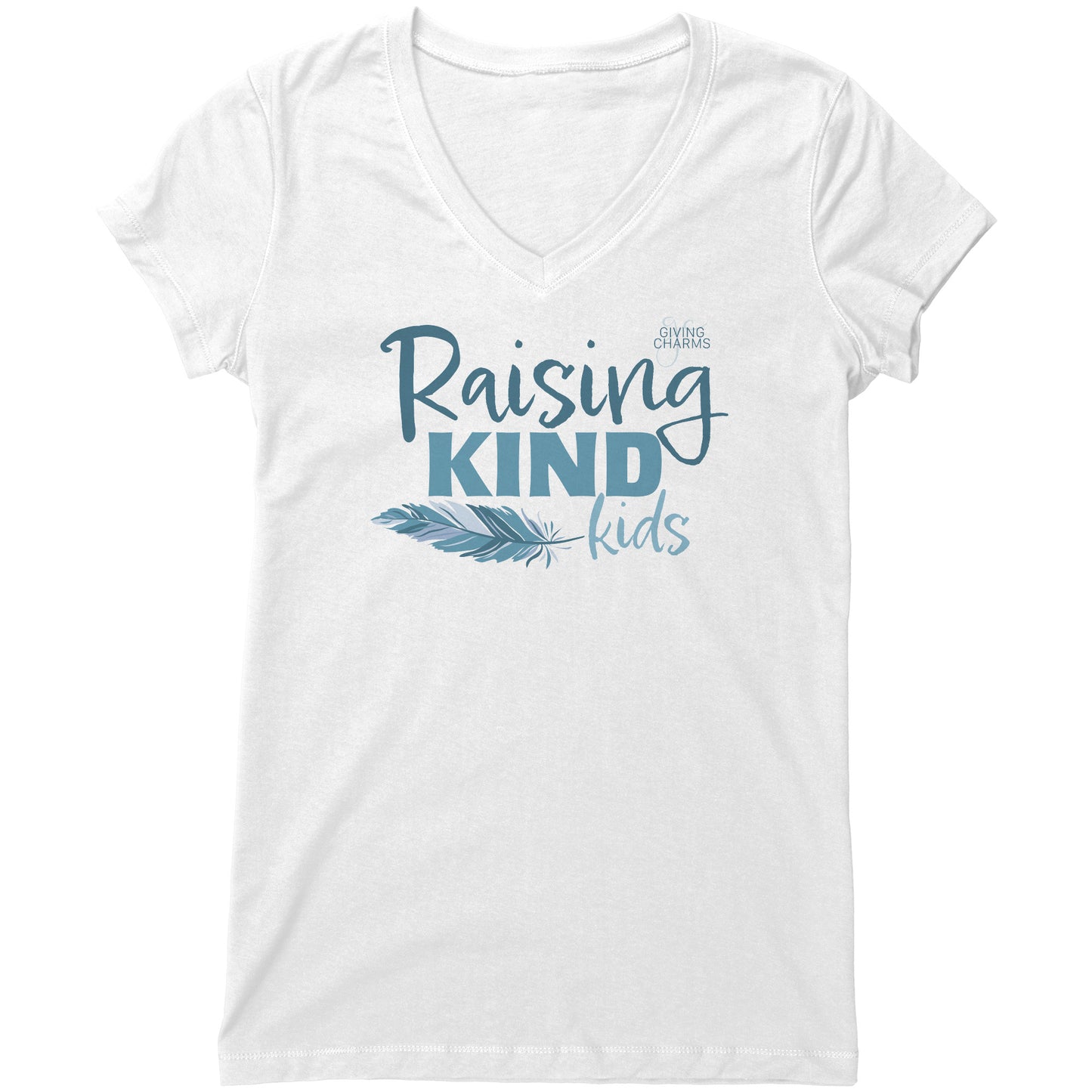Raising Kind Kids - Women's White V-Neck