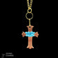 Blue Flower Cross | MultiWear Necklace