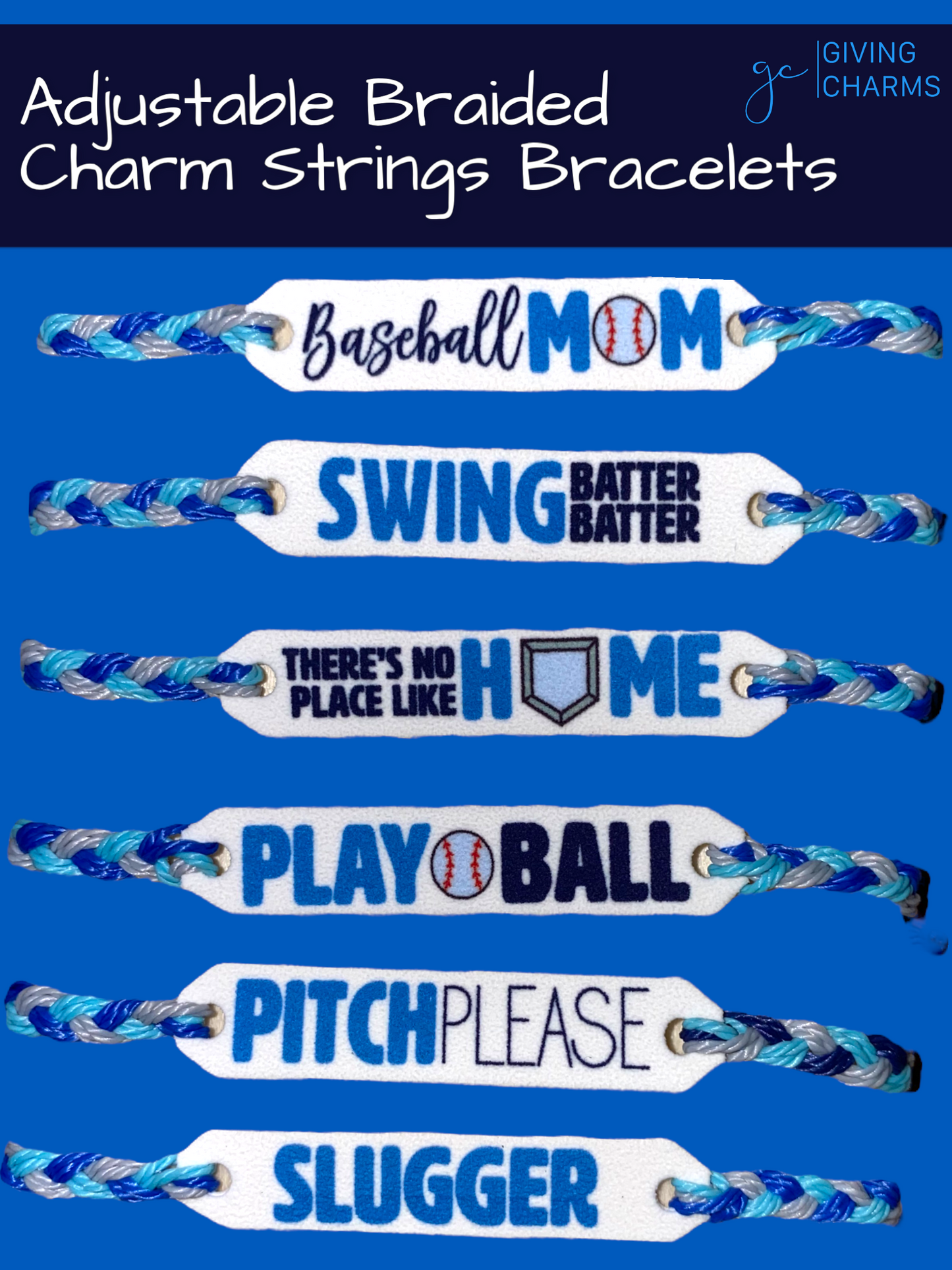 CHARM STRINGS BRACELET | Baseball
