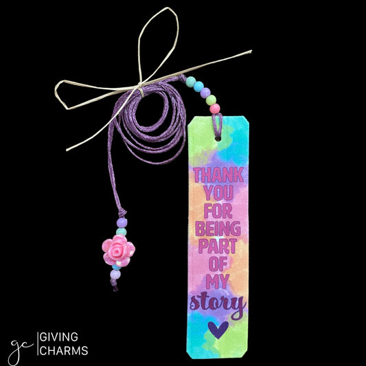 Thank you for being part of my story | Beaded Bookmark