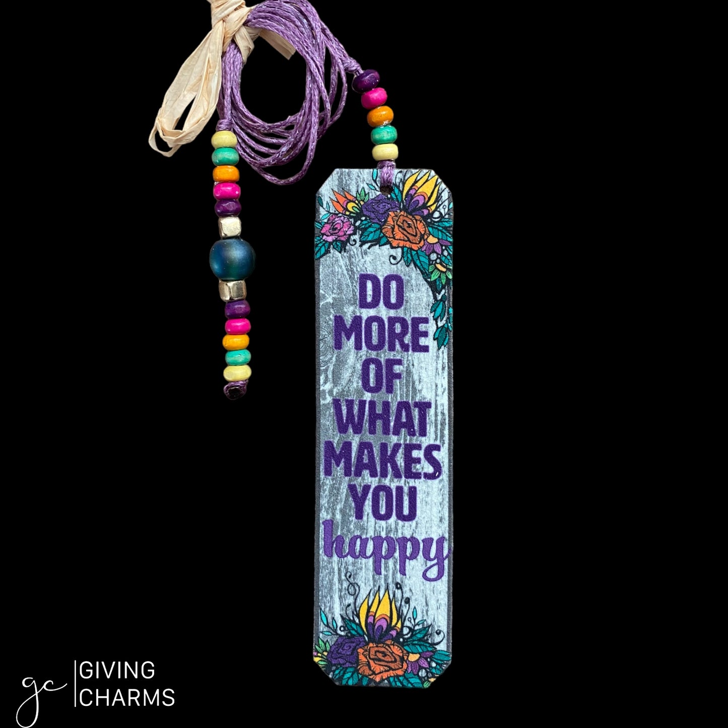 Do More of What Makes You Happy | Beaded Bookmark