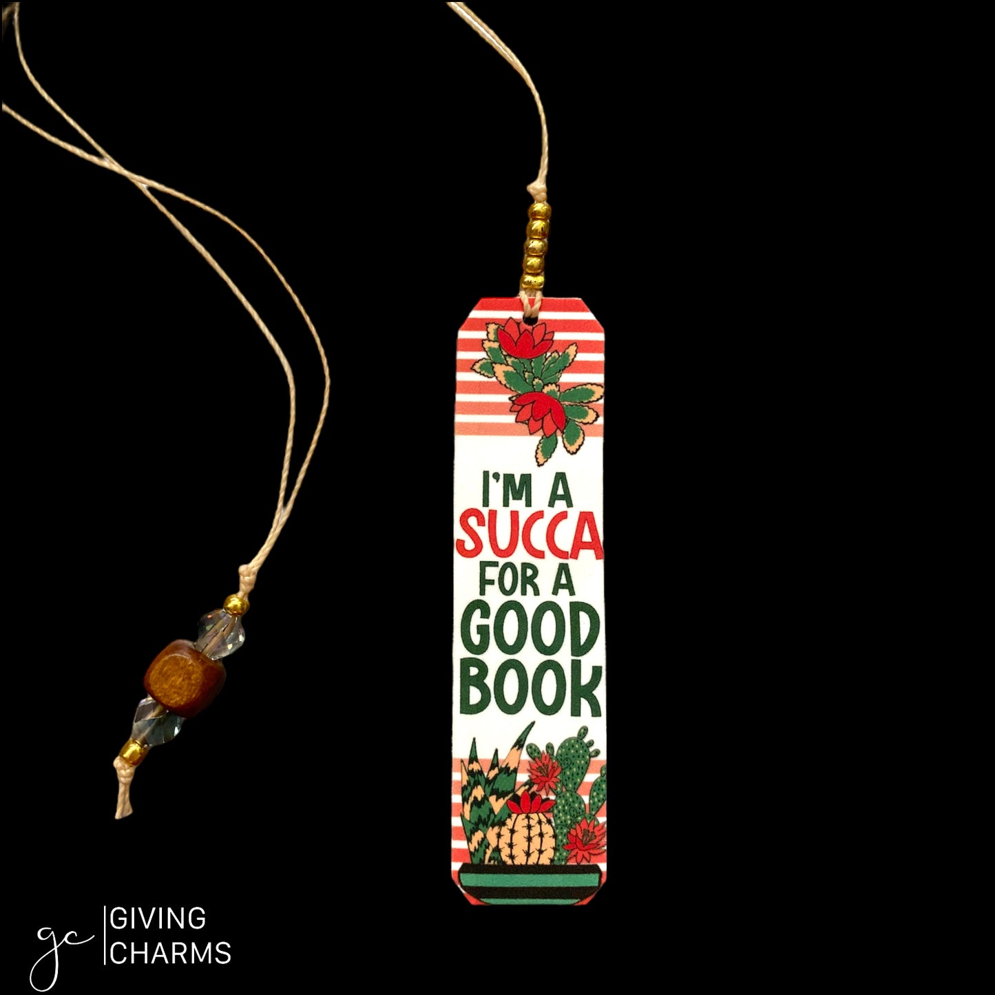 Succulent | Beaded Bookmark