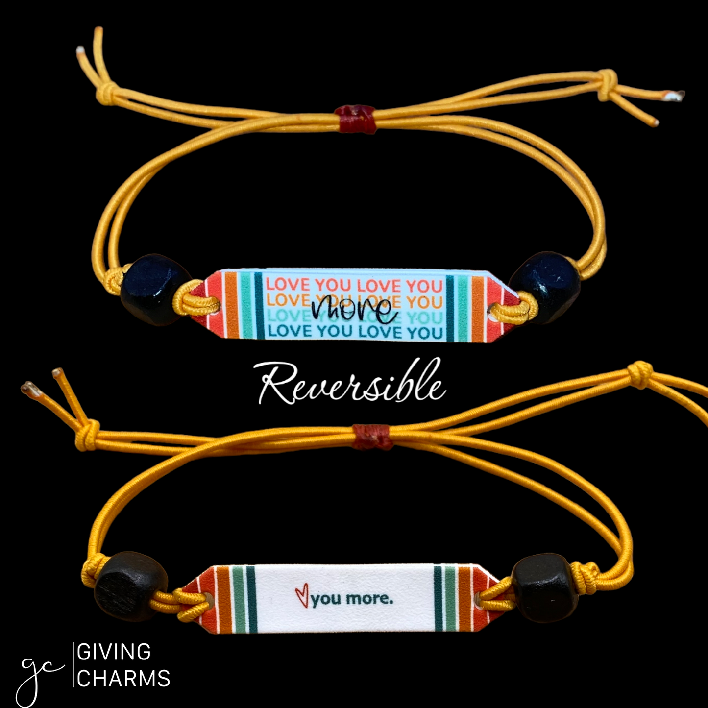 Reversible Family Beaded Charm Bracelet