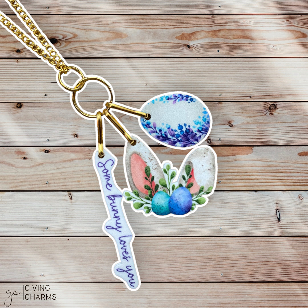 Some BUNNY Loves You | Necklace - Blue/Purple